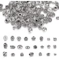 thumbnail image 1 of Silver Spacer Beads, 100g Loose Spacer Beads Jewelry Making Beads Tibetan Antique Silver Metal Alloy Beads for DIY Bracelet Necklace Earring Craft Supplies, 1 of 5