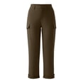 thumbnail image 5 of Edvintorg Womens Cargo Pants with Pockets High Waisted Hiking Trouser Outdoor Casual Athletic Pant Clothes Women Brown S-2XL, 5 of 8