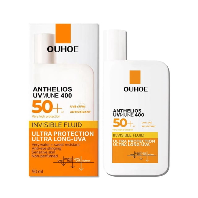 protector solar maquillaje protector solar spray crema de protección solar protector solar caraProtector solar líquido para blanquear la piel hidratante, bloqueador solar facial(Compre 2 y ahorre 10%)