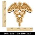 thumbnail image 2 of Caduceus Health Medical Symbol Wood Buttons for Crochet Knitting Sewing DIY Craft - 1.00 Inch Medium (7pcs), 2 of 7