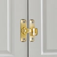 thumbnail image 4 of Cerradura para puerta corrediza de granero con pestillo abatible de 90 degree y 180 degree Oro brillante, 4 of 9