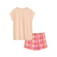 thumbnail image 6 of Wonder Nation Girls Mermaid/Unicorn Short Sleeve Print Pajama, Peach Lily, 6 of 6