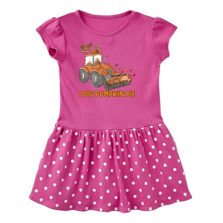 

Inktastic I Dig Pumpkin Pie Turkeys and Bulldozer Gift Toddler Girl Dress