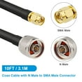 thumbnail image 3 of MOOKEERF N to SMA Cable, 10ft N Male to SMA Male Coax Cable, 50 Ohm SMA N Cable KMR240 SMA to N Type Cable for WiFi Router, GPS Receiver, Antenna, Signal Booster Use, 3 of 9
