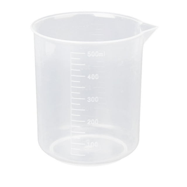 500ml Vaso de Laboratorio Plástico Transparente Sunnimix Vaso de plástico