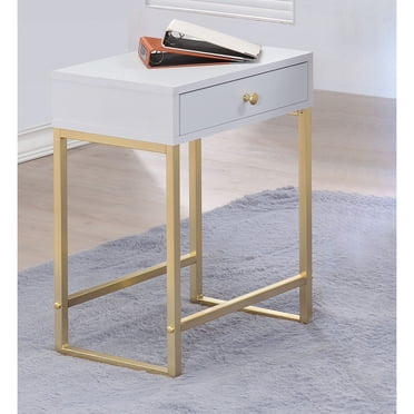 Ergode Accent Table White & Brass