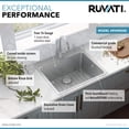 thumbnail image 7 of Ruvati RVM5021 21 in. 16 Gauge Stainless Steel Single Bowl Drop in Top Mount Bar Prep Kitchen Sink, Silver, 7 of 7