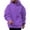 Purple, variant on Fall Winter Hoodies For Men Casual Plush Double-sided Fleece Color Hooded Sweatshirt Pullovers Outerwear,Size S-2XL