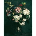 thumbnail image 2 of Henri Fantin-Latour 12x14 Gold Ornate Wood Frame and Double Matted Museum Art Print Titled - Vase of Flowers (1877), 2 of 4