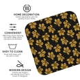 thumbnail image 3 of Honeii Maple Leaves With Leopard print Leather Coaster Set of 4, ideal for safeguarding your furniture from drinks spills and effortless cleanup-Square, 3 of 6