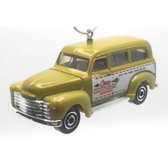 Christmas Ornament for 1950 Chevy Suburban Bronze White
