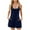 Dark Blue, variant on Diufon Shorts Rompers for Women Scoop Neck Sleeveless Playsuits Solid Color Bodysuits with Pockets