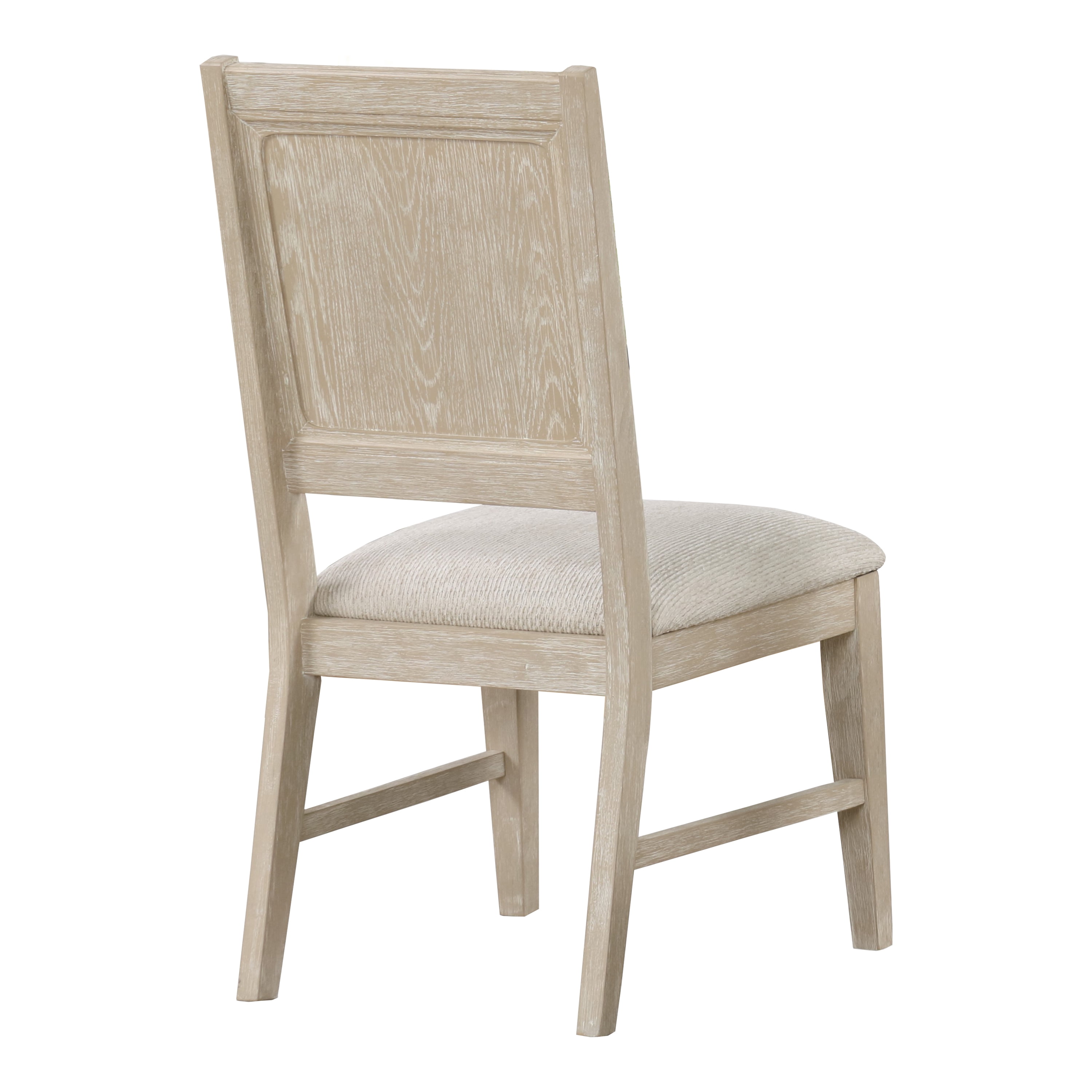 Furniture of America Don Transitional Upholstered Dining Chairs, Light Oak (Set of 2)
