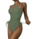 thumbnail image 1 of Gibobby Trajes de Baño Mujer Traje de baño sexy con tiras en los hombros de color sólido y espalda abierta para mujer(B,M), 1 of 3
