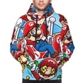thumbnail image 5 of Lsque Mario Pattern Casual Men's Hoodie,Hooded Sweatshirt with Kangaroo Pocket,Pullover Hoodie-Medium, 5 of 8