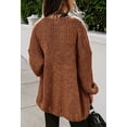 thumbnail image 5 of Women's Chunky Sweater Cardigan Lantern Sleeve Open Front Oversized with Pocket Winter, 5 of 5