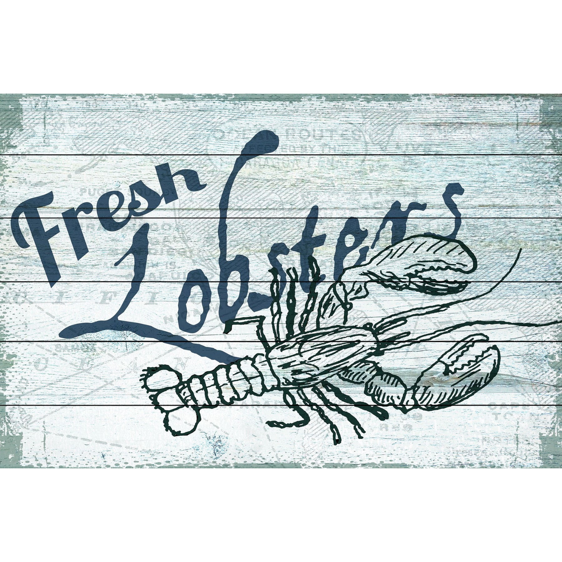 Marmont Hill "Fresh Lobster" Painting Print on White Wood