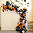 thumbnail image 1 of Kit de arco de guirnalda de globos de Halloween, juego de decoración de globos de Halloween de color negro y naranja, pegatina de murciélago 3D, telaraña para decoración de aula de fondo de fiesta te, 1 of 5