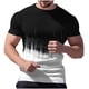 thumbnail image 1 of Ceisia Men's Summer Casual Slim Fit Crew Neck Short Sleeve T-Shirt Black White Gradient Meteor Waffle Knit Stretch Fabric Black L Gifts, 1 of 8