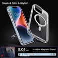 thumbnail image 6 of for iPhone 14  Case, iPhone 13 Case with Invisible Stand [Compatible with Magsafe], Full Body Protective Cover Slim Shockproof Kickstand Phone Case for Apple iPhone 13/14 6.1", Clear, 6 of 17