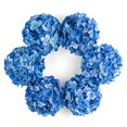 thumbnail image 2 of Cabezales de flores de seda hortensias artificiales de duhouse con tallo falso azul real de hortensias hortensias para el centro de jardín de la casa de la casa paquete de 6 (azul real) Duhouse Flores Artificiales, 2 of 2