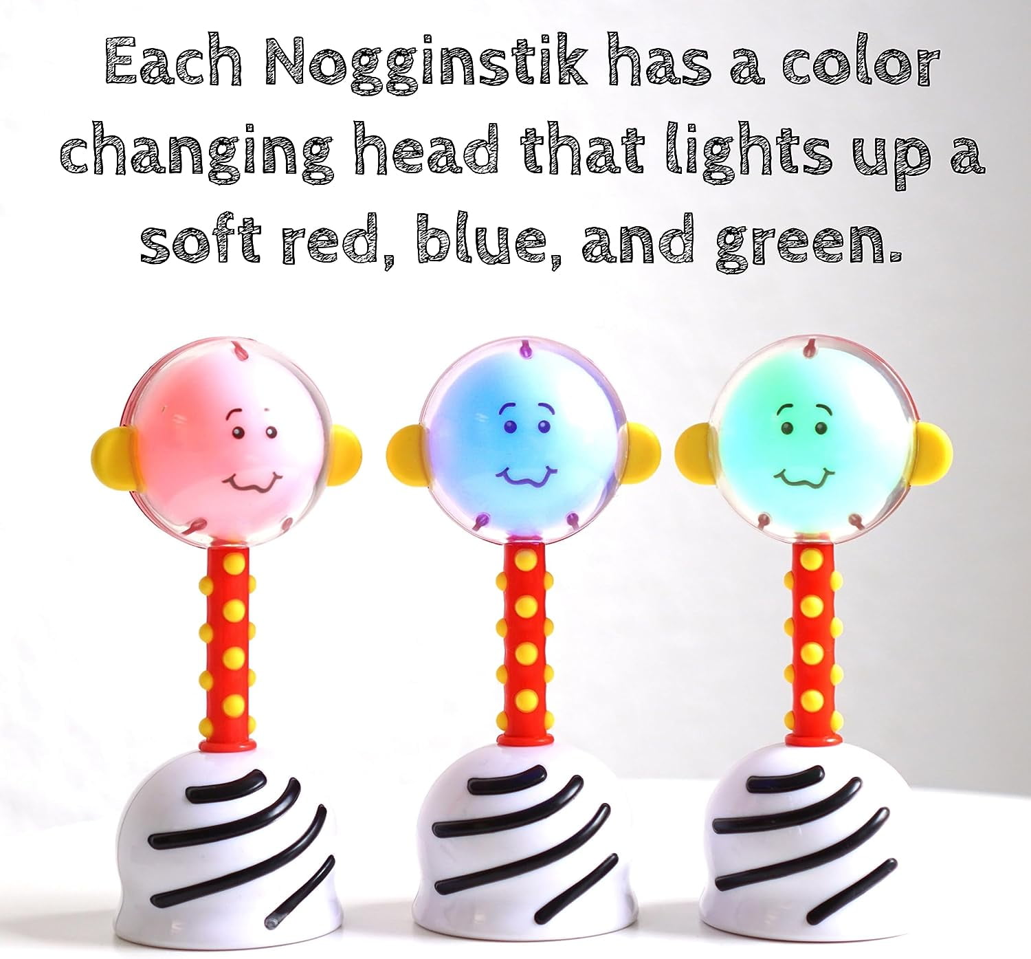 SmartNoggin NogginStik Developmental Light-Up Rattle for Infants up to 12 months