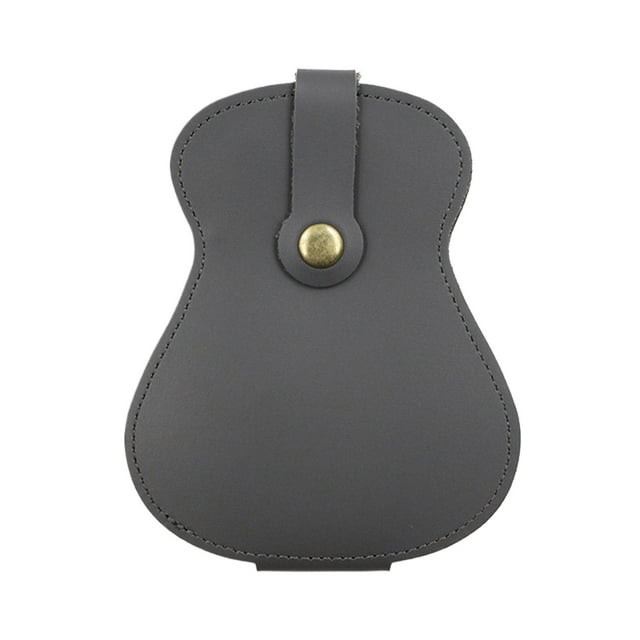Dsscvnef Guitar Pick Holder Storage Bag Custom Name Engraved 18 Slot Guitar Shaped Picks for Musicians Accessories