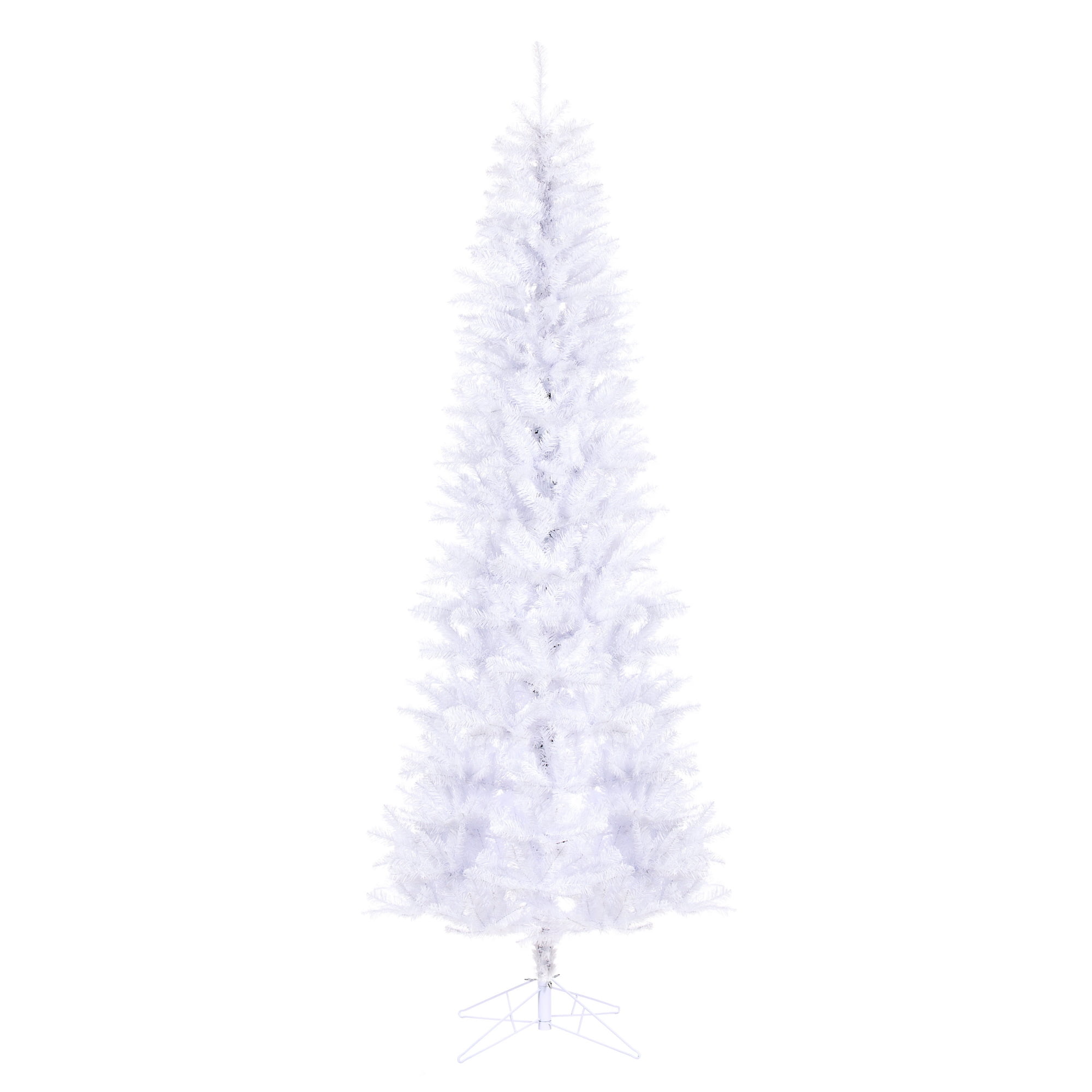 Vickerman Unlit 9.5' White Salem Pencil Pine Artificial Christmas Tree