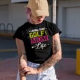 thumbnail image 2 of Living That Golf Mom Life Quote with a Swinging Woman or Mother Golf Player, Golfing or Golfer Themed Merch Gift, Military Green T-Shirt, 3XL, 2 of 5