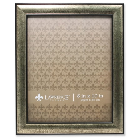 8x10 Domed Burnished Silver and Black Picture Frame