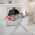 thumbnail image 2 of HELLHERO Extra Thick Ironing Board Cover, Standard Size 15x54, Heat Reflective Full Scorch Resistant Padding, Snug Fit Non-Slip Nose Pocket Fastener Straps Elastic Edges, Datura Flower, 2 of 5
