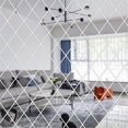 thumbnail image 1 of Pegatinas de pared con espejo de diamante 3D, pegatinas autoadhesivas extraíbles para decoración artesanal en sala de estar, baño y más, 1 of 5