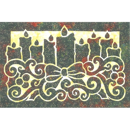 Quilt Kit - Candlelight 36" x 24" Finished Size Christmas Candles Quilts Quilting Kit - Sold by the Kit (M416.27)