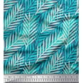 thumbnail image 1 of Soimoi Green Poly Georgette Fabric Leaves Leaves Print Fabric by Yard 52 Inch Wide, 1 of 3