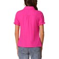 thumbnail image 3 of INSPIRAR CHIC Blusas de Algodón con Cuello Peter Pan y Botones Vintage para Mujeres Chic Fucsia S, 3 of 6
