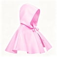 thumbnail image 2 of Fancifize Medieval Renaissance Hooded Cloack for Women Halloween Haliday Open Front Lace-Up Shawl Scarf Costume,Pink, 2 of 6