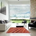 thumbnail image 6 of Ahgly Company Indoor Square Contemporary Red Abstract Area Rugs, 3' Square, 6 of 6