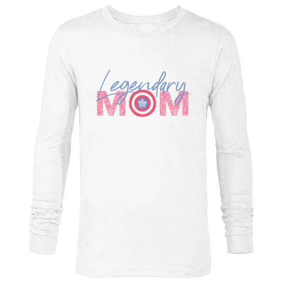 Marvel Captain America Legendary Mom - Long Sleeve T-Shirt for Men - Customized-White