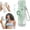Green, variant on 2-in-1 Water Bottle with Built-In Foldable Fan, USB-C Rechargeable 3-Speed Cooling Cup with Straw, 23oz Portable Cooling Dual Drinking Cup for Summer Beach, Camping, Hiking & Outdoor Sports (pink)