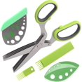 thumbnail image 1 of LUVCOSY 5 Packs Herb Scissors Set - 5 Blades Herb Scissors with Herb Stripping Tool, 2 Packs Herb Cutter Tools with Safe Cover, Cool Kitchen Gadgets for Cutting Fresh Garden Herbs, 1 of 7