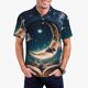 thumbnail image 1 of Balery Artistic Starry Sky Moon Book Camisa Polo de Hombre con Estampado, de Manga Corta y Tejido Medio, Camisa Tipo Golf Polo-Medium, 1 of 6