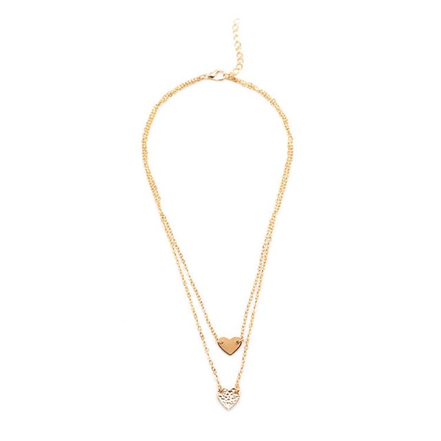 Qarigey Collar de cadena exquisito ajustable universal elegante colgantes colgantes decoraciones collares en capas para mujer oro Type3 NO3 Qarigey AP009198-01