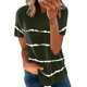 thumbnail image 1 of Summer Short Sleeve T Shirt, Polyester Fiber Stripes Pattern Women Short Sleeve T Shirt Breathable For Office ANGGREK Otros, 1 of 5