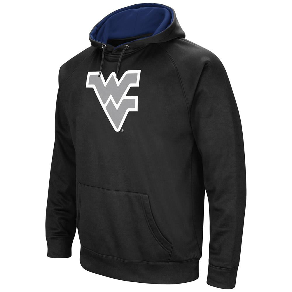 Mens West Virginia Mountaineers Black Pull-over Hoodie by Colosseum
