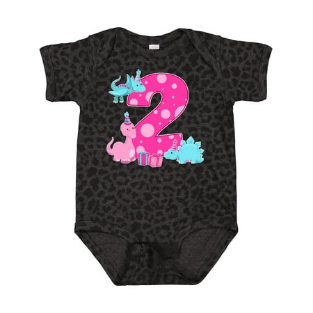 

Inktastic Dinosaur Party-Second Birthday Gift Baby Girl Bodysuit