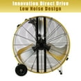 thumbnail image 6 of HiCFM 21100 CFM 36 inch Heavy Duty Barrel Fan with Powerful 4/5 HP Motor, Turbo Blade, Solid Wheels & Low Noise Working for Industrial or Commercial Use - UL Safety Listed, 6 of 10