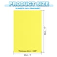 thumbnail image 2 of Uxcell 20 Paquete de Hojas de Espuma EVA, 12" x 8" Hojas de Espuma de 2mm de Grosor, Papel de Espuma, Amarillo Lima, 2 of 7