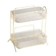 thumbnail image 2 of Cosmetics Organizer Rack Buffet Serving Tray Shower Plates for Home Kitchen White, 2 of 8