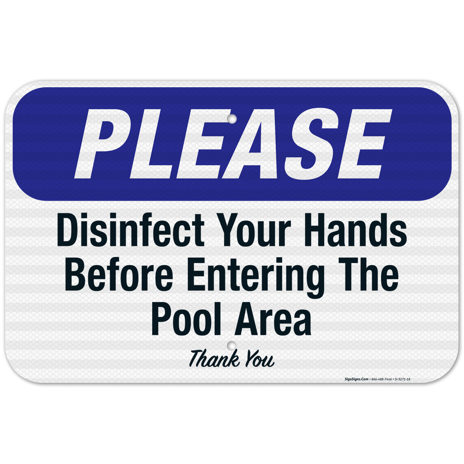 Social Distancing Sign, Disinfect Your Hands Before Entering The Pool ...