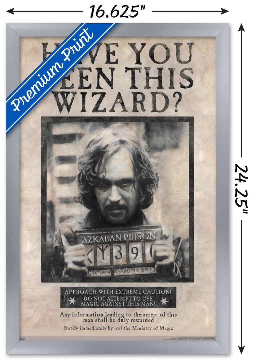 The Wizarding World: Harry Potter - Sirius Black Wanted Poster Wall Poster, 22.375" x 34"